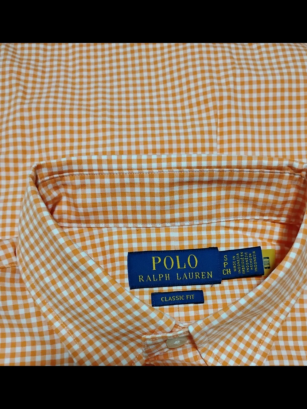 Polo by Ralph Lauren Orange Gingham Button-Down Shirt